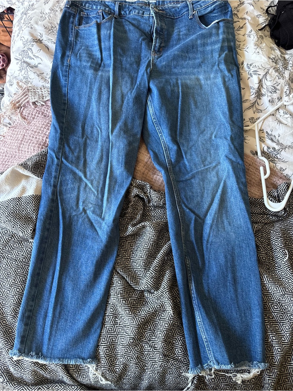 Old Navy Blue Power Straight High-Rise Jeans